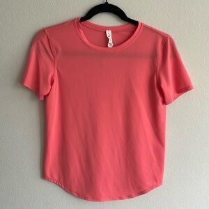 Lululemon Sculpt short sleeve mesh tee, coral, size 2